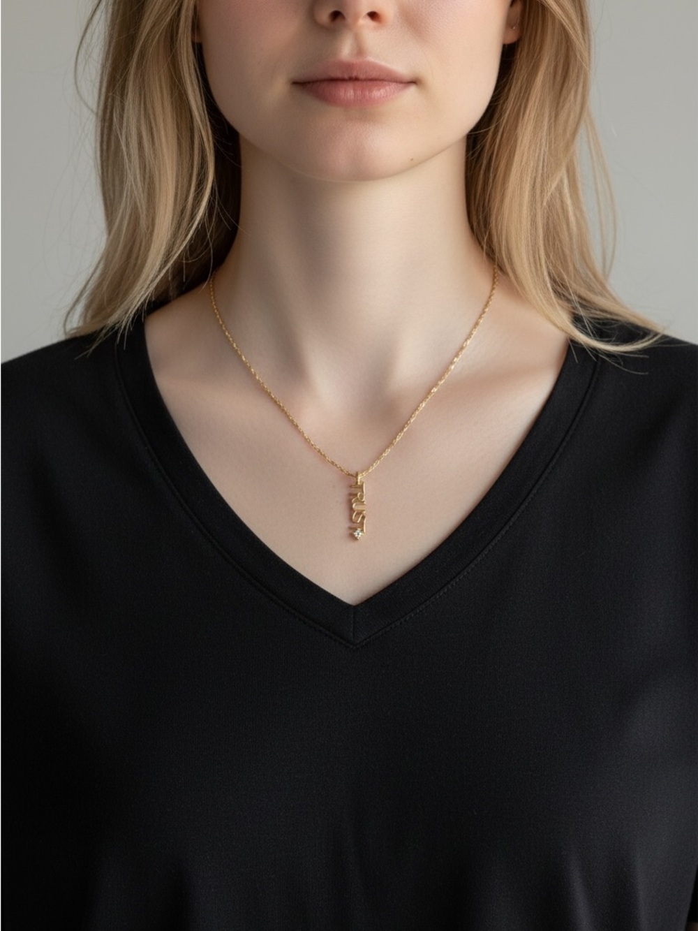 10/21 Gold Letter Pendant Necklace - Women Jewelry